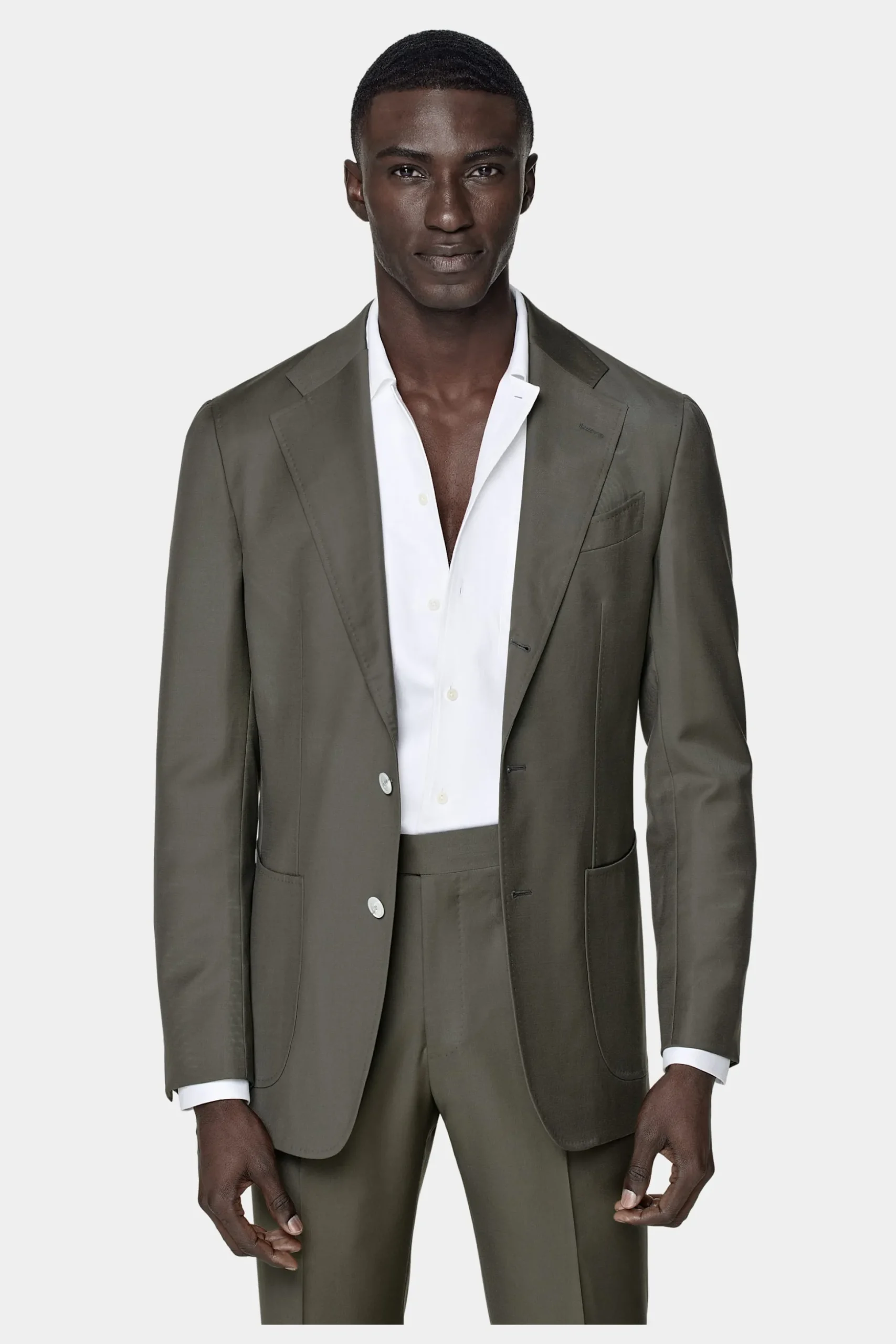 SUITSUPPLY Havana Ganzjahresanzug Mittelgrün-Männlich Business Anzüge