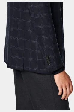 SUITSUPPLY Havana Sakko Dunkelblau Kariert-Männlich Klassische Sakkos