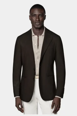 SUITSUPPLY Havana Sakko Dunkelbraun-Männlich Klassische Sakkos