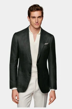 SUITSUPPLY Havana Sakko Dunkelgrün-Männlich Klassische Sakkos