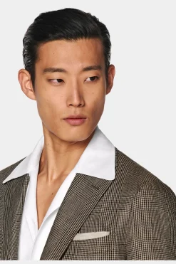 SUITSUPPLY Havana Sakko Mittelbraun Kariert-Männlich Klassische Sakkos