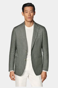 SUITSUPPLY Havana Sakko Mittelgrün-Männlich Klassische Sakkos