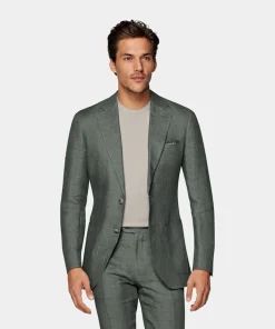 SUITSUPPLY Havana Sakko Mittelgrün-Männlich Klassische Sakkos