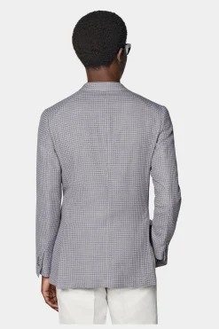 SUITSUPPLY Havana Sakko Purpur Hahnentrittmuster-Männlich Klassische Sakkos