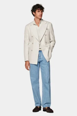 SUITSUPPLY Havana Sakko Sand-Männlich Klassische Sakkos
