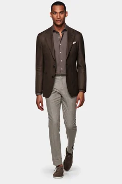 SUITSUPPLY Havana Sakko Taupe-Männlich Klassische Sakkos