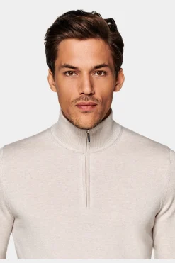 SUITSUPPLY Hellbraun Halber Reißverschluss-Männlich Cardigans & Troyer