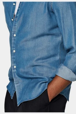 SUITSUPPLY Hemd Blau Slim Fit-Männlich Casual Hemden
