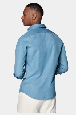 SUITSUPPLY Hemd Blau Slim Fit-Männlich Casual Hemden