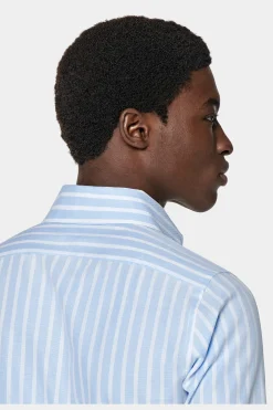SUITSUPPLY Hemd Blau Wabengewebe Extra Slim Fit-Männlich Klassische Hemden