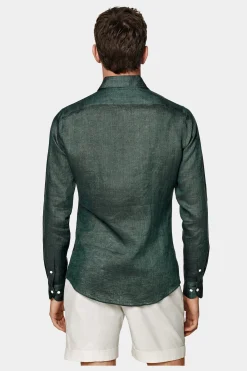SUITSUPPLY Hemd Grün Slim Fit-Männlich Casual Hemden