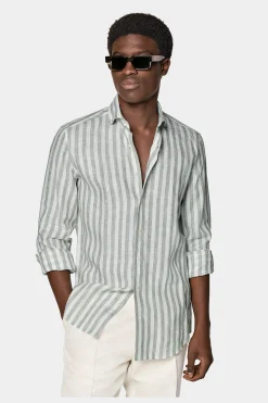 SUITSUPPLY Hemd Grün Slim Fit-Männlich Casual Hemden