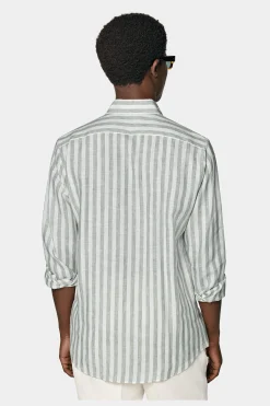 SUITSUPPLY Hemd Grün Slim Fit-Männlich Casual Hemden