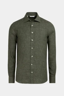 SUITSUPPLY Hemd Grün Slim Fit-Männlich Casual Hemden