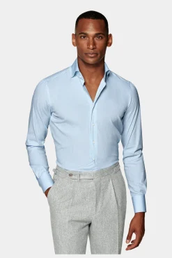 SUITSUPPLY Hemd Hellblau Gestreift Extra Slim Fit-Männlich Klassische Hemden