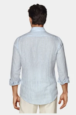 SUITSUPPLY Hemd Hellblau Slim Fit-Männlich Casual Hemden