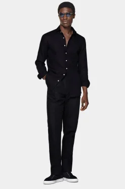 SUITSUPPLY Hemd Navy Slim Fit-Männlich Casual Hemden