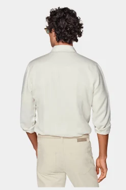 SUITSUPPLY Hemd Off-White Slim Fit-Männlich Casual Hemden