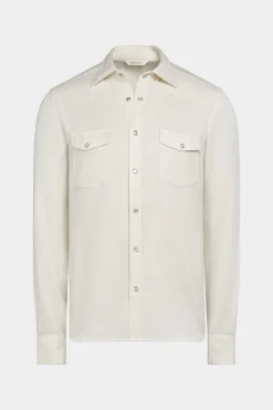 SUITSUPPLY Hemd Off-White Slim Fit-Männlich Casual Hemden