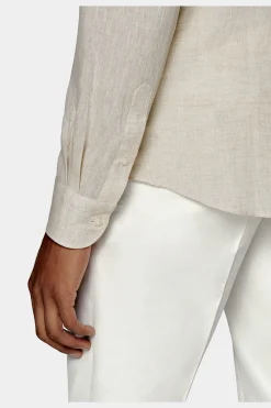 SUITSUPPLY Hemd Sand Slim Fit-Männlich Casual Hemden
