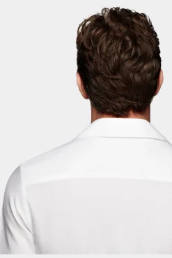 SUITSUPPLY Hemd Weiss Campkragen Slim Fit-Männlich Casual Hemden