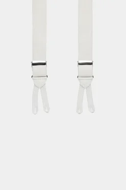 SUITSUPPLY Hosenträger Weiß Nichtelastisch-Männlich Smoking Accessoires