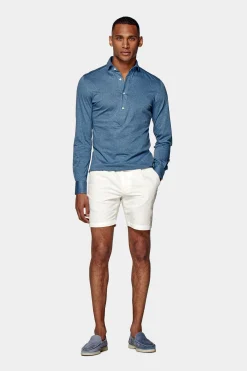SUITSUPPLY Jersey-Popover Blau In Extra Slim Fit-Männlich Casual Hemden