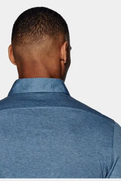 SUITSUPPLY Jersey-Popover Blau In Extra Slim Fit-Männlich Casual Hemden