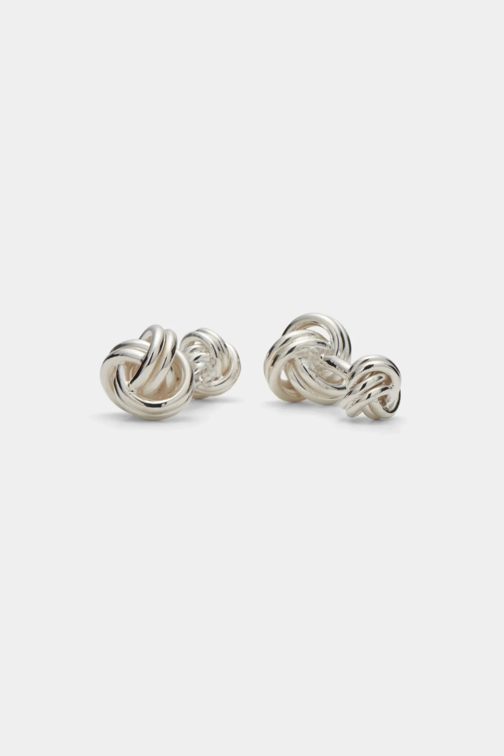 SUITSUPPLY Knoten-Manschettenknöpfe Silber-Männlich Smoking Accessoires