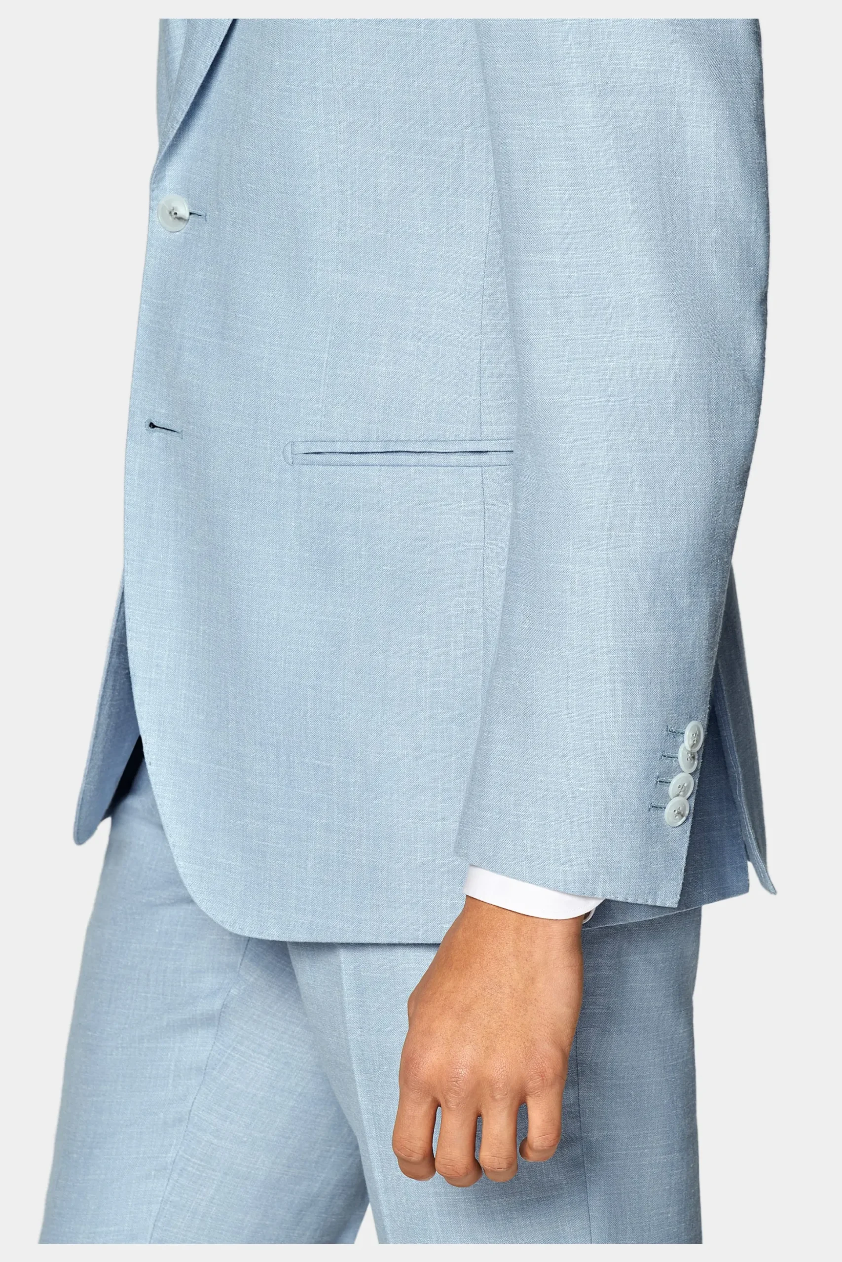 SUITSUPPLY Lazio Anzug Dreiteiler Hellblau-Männlich Hochzeitsanzüge