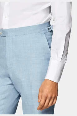 SUITSUPPLY Lazio Anzug Dreiteiler Hellblau-Männlich Hochzeitsanzüge