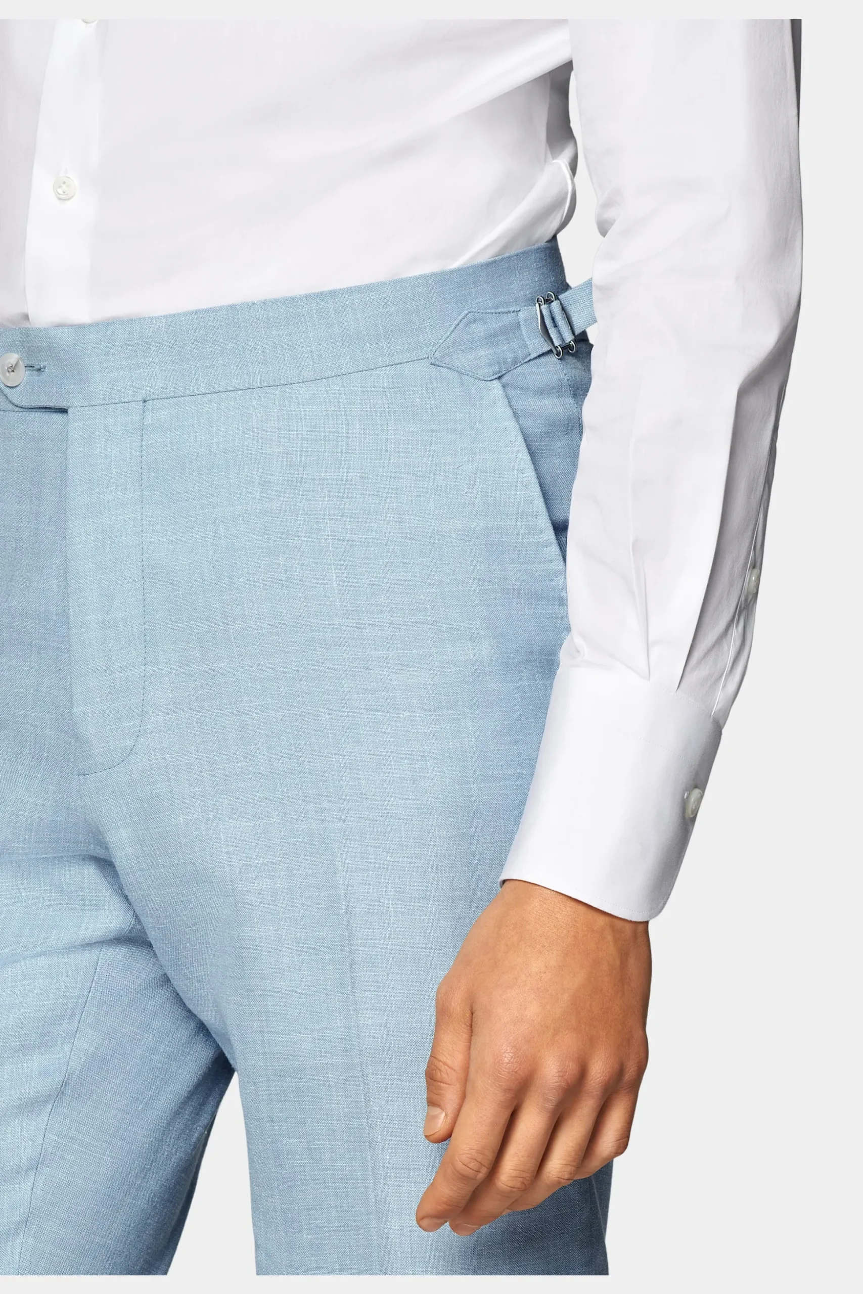 SUITSUPPLY Lazio Anzug Dreiteiler Hellblau-Männlich Hochzeitsanzüge