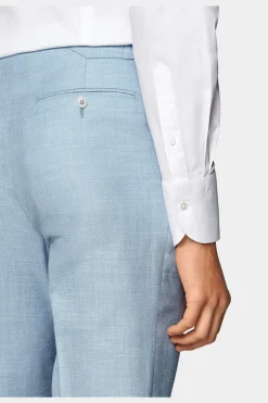 SUITSUPPLY Lazio Anzug Dreiteiler Hellblau-Männlich Hochzeitsanzüge