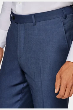 SUITSUPPLY Lazio Anzug Dreiteiler Mittelblau-Männlich Business Anzüge