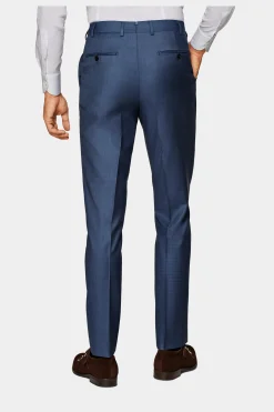 SUITSUPPLY Lazio Anzug Dreiteiler Mittelblau-Männlich Business Anzüge