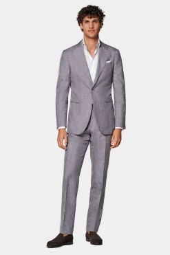 SUITSUPPLY Lazio Anzug Dreiteiler Purpur-Männlich Casual Anzüge