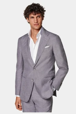 SUITSUPPLY Lazio Anzug Dreiteiler Purpur-Männlich Casual Anzüge