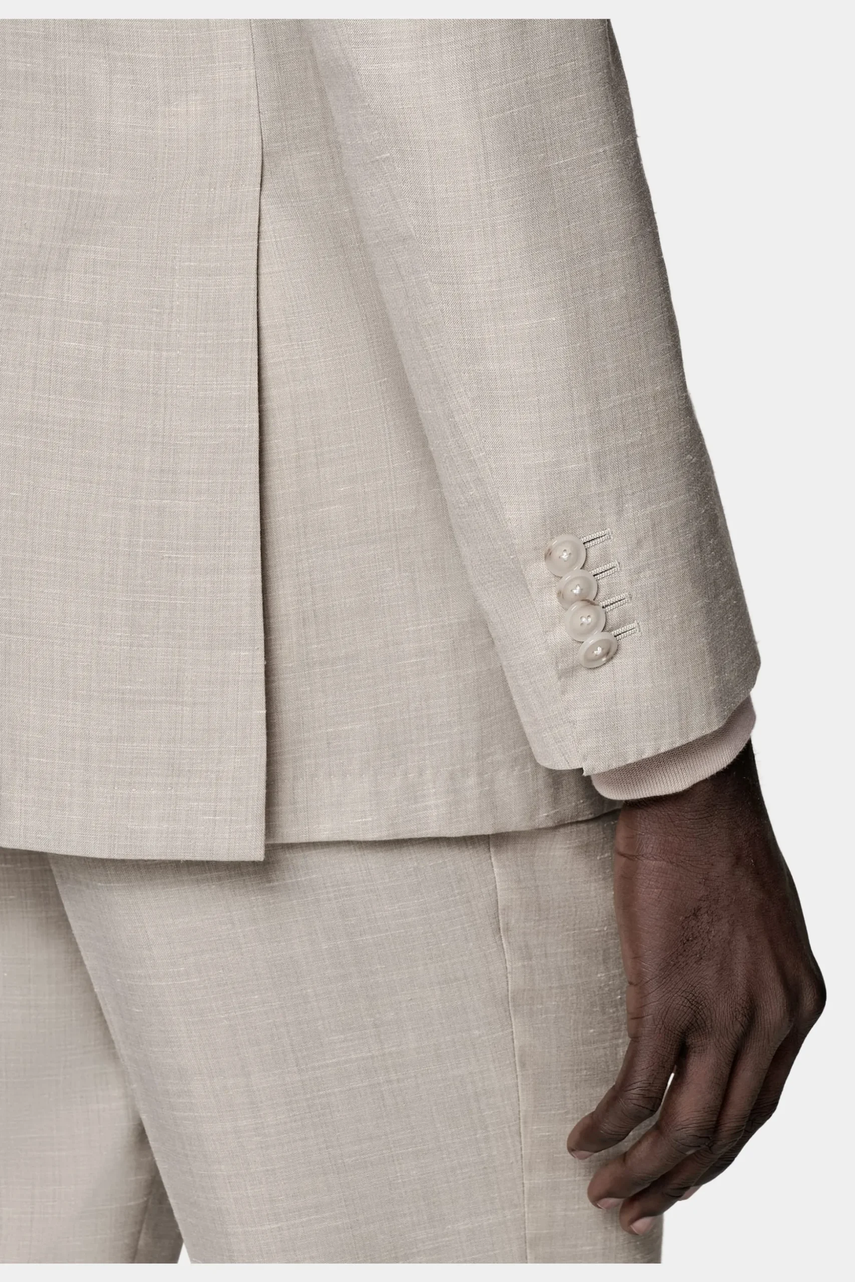 SUITSUPPLY Lazio Anzug Dreiteiler Sand-Männlich Casual Anzüge