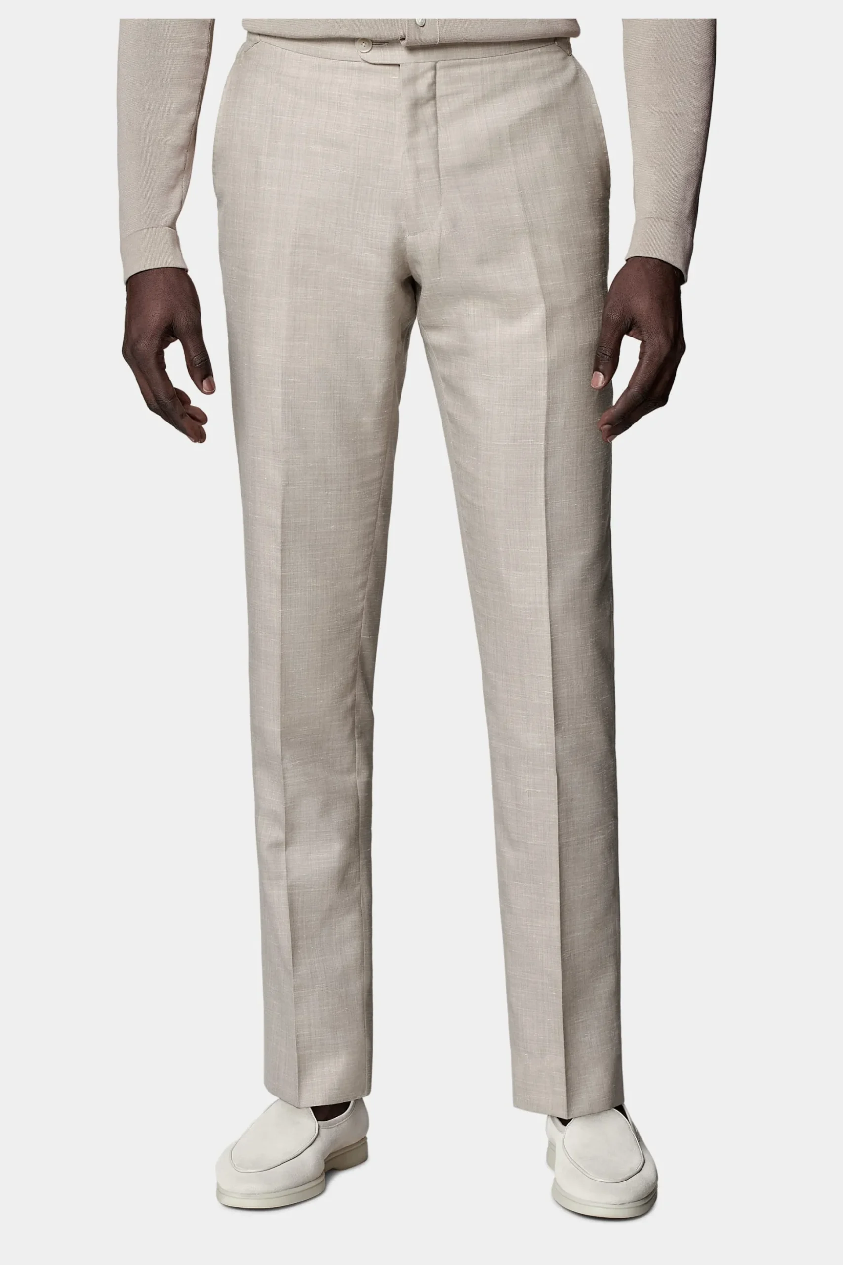 SUITSUPPLY Lazio Anzug Dreiteiler Sand-Männlich Casual Anzüge