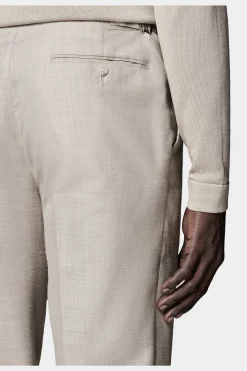 SUITSUPPLY Lazio Anzug Dreiteiler Sand-Männlich Casual Anzüge