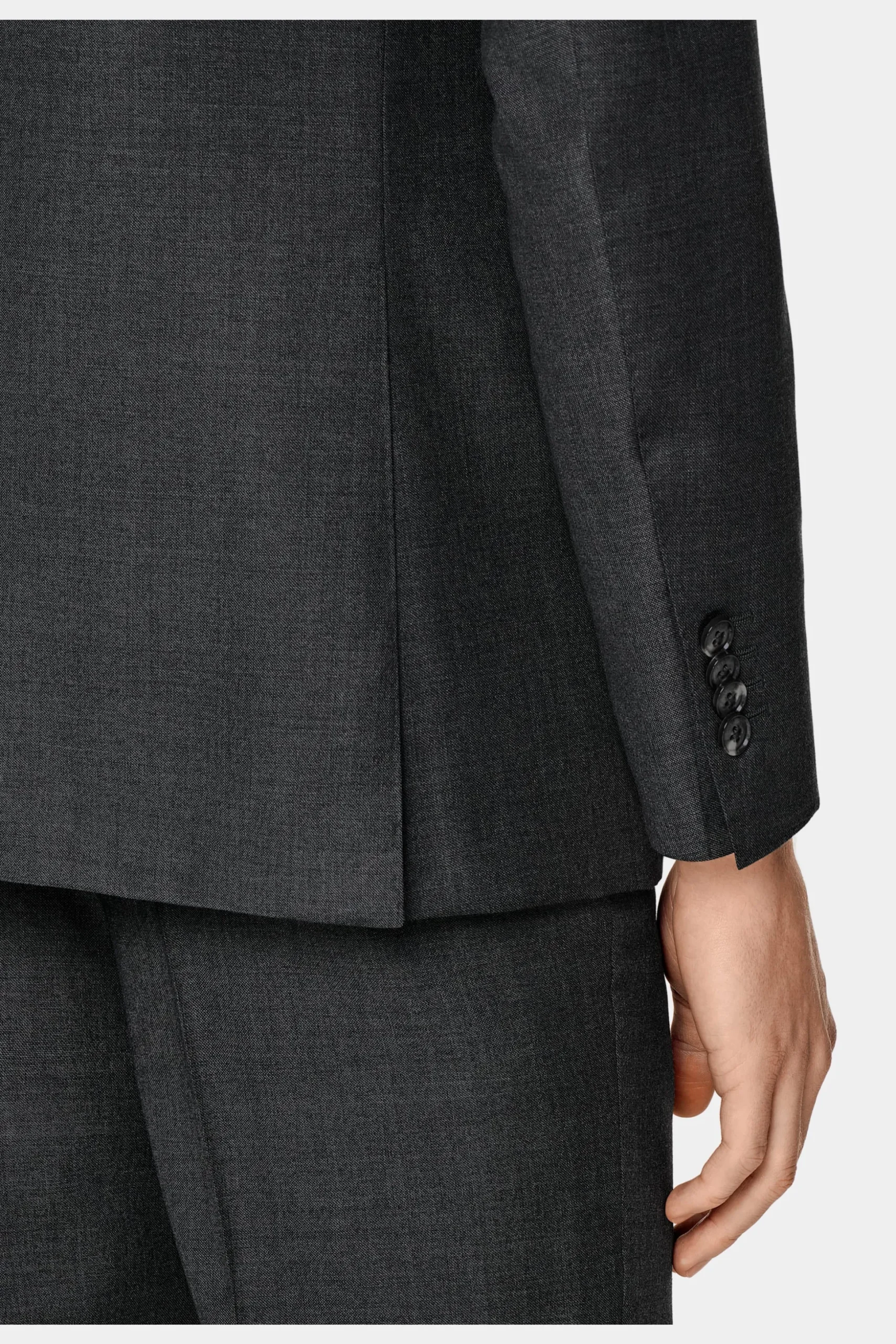 SUITSUPPLY Lazio Anzug Dunkelgrau-Männlich Business Anzüge