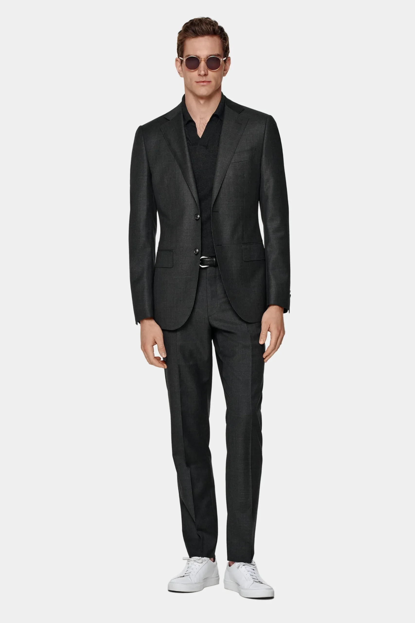 SUITSUPPLY Lazio Anzug Dunkelgrau-Männlich Business Anzüge