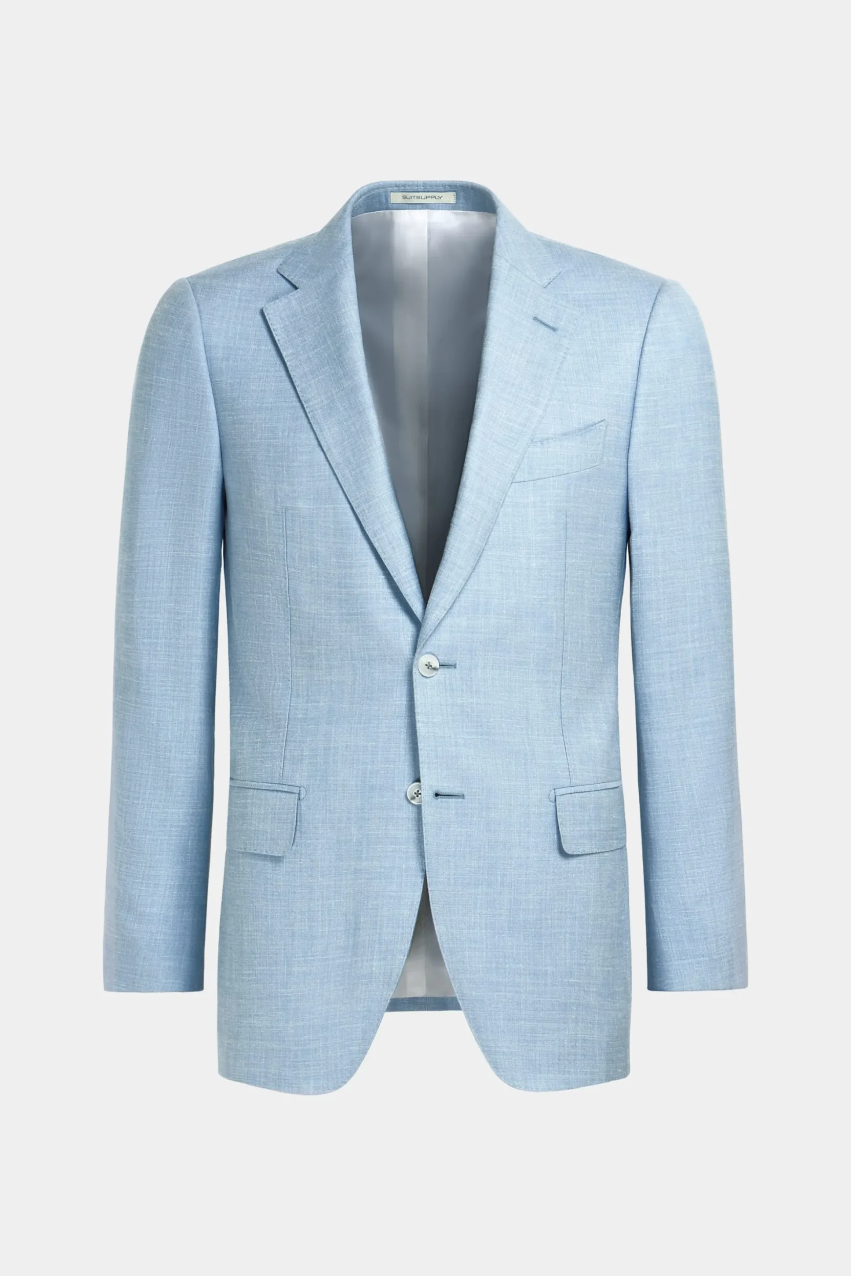 SUITSUPPLY Lazio Anzug Hellblau-Männlich Leinenanzüge