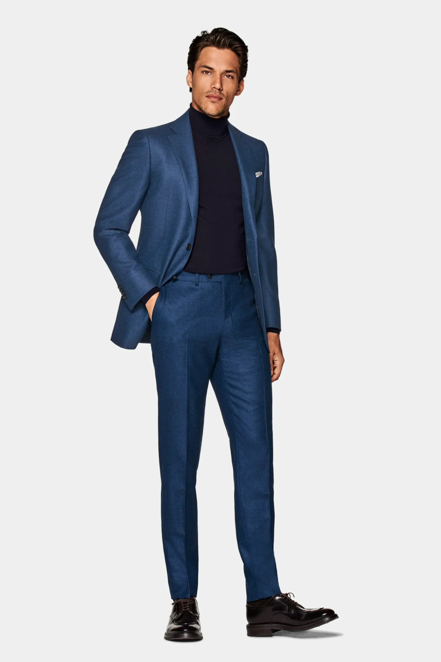 SUITSUPPLY Lazio Anzug Mittelblau-Männlich Business Anzüge