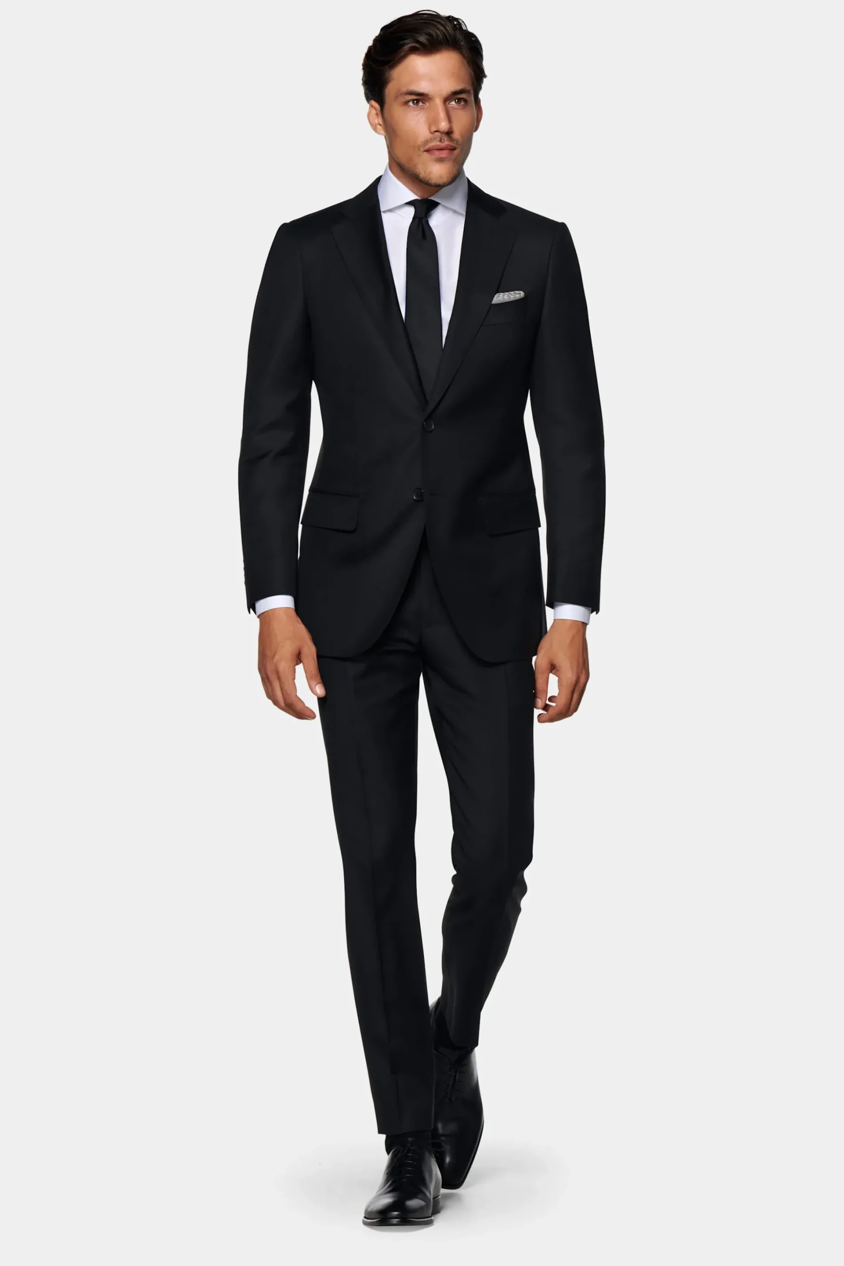 SUITSUPPLY Lazio Anzug Schwarz-Männlich Business Anzüge