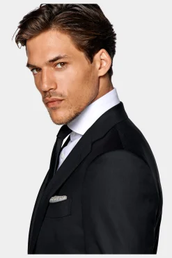 SUITSUPPLY Lazio Anzug Schwarz-Männlich Business Anzüge