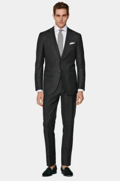 SUITSUPPLY Lazio Anzugsakko Dunkelgrau-Männlich Anzugsakkos