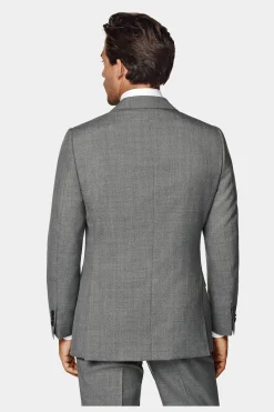 SUITSUPPLY Lazio Ganzjahresanzug Mittelgrau-Männlich Business Anzüge