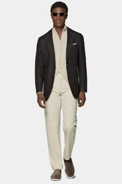 SUITSUPPLY Lazio Sakko Dunkelbraun-Männlich Klassische Sakkos