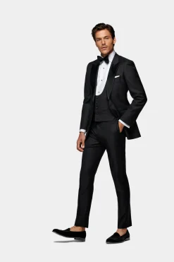 SUITSUPPLY Lazio Smoking Dreiteiler Schwarz-Männlich Smokings